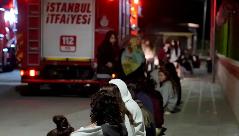 2.500 Kişilik Kız Öğrenci Yurdunda Çıkan Yangın Panik Yarattı
