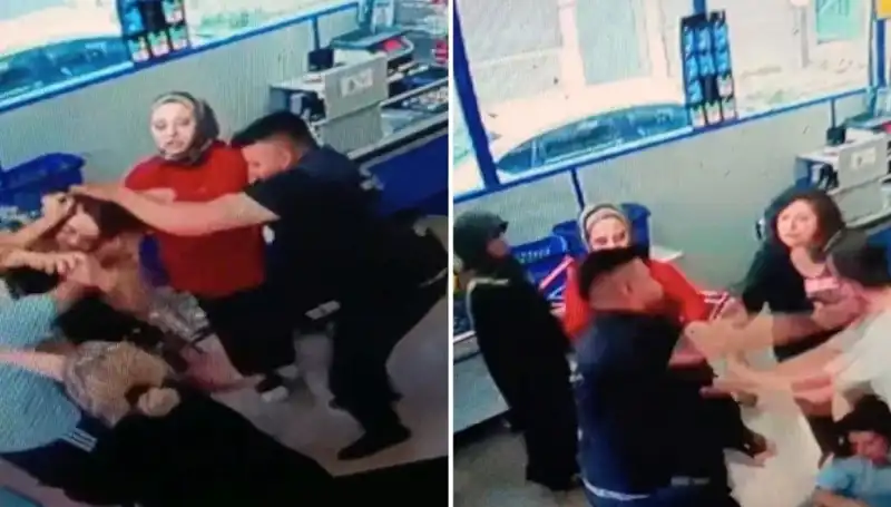 Markette Şok Edici Anlar: Kadını Saçından Tutup Yumruklayan Adam Güvenlik Kamerasında