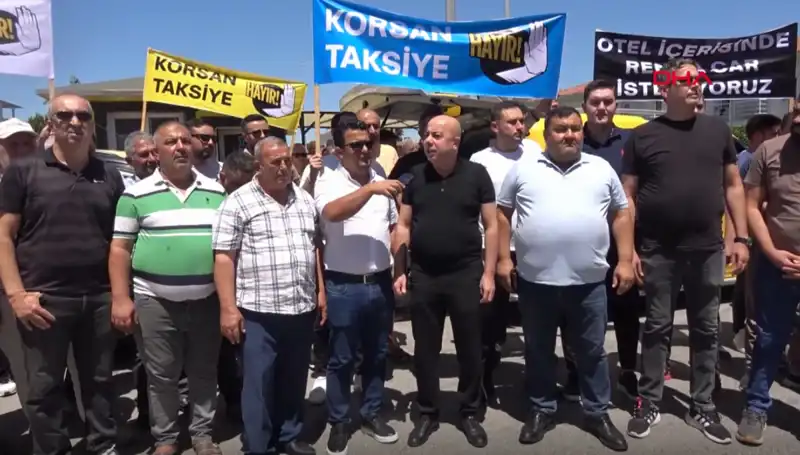 Belek’te Taksiciler Kontak Kapatma Eylemiyle Seslerini Duyurdu