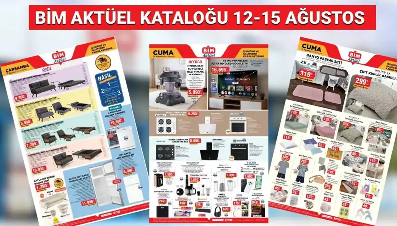 BİM'in 12-15 Ağustos 2025 Aktüel Kataloğu: Yeni Ürünlerle Alışveriş Keyfi