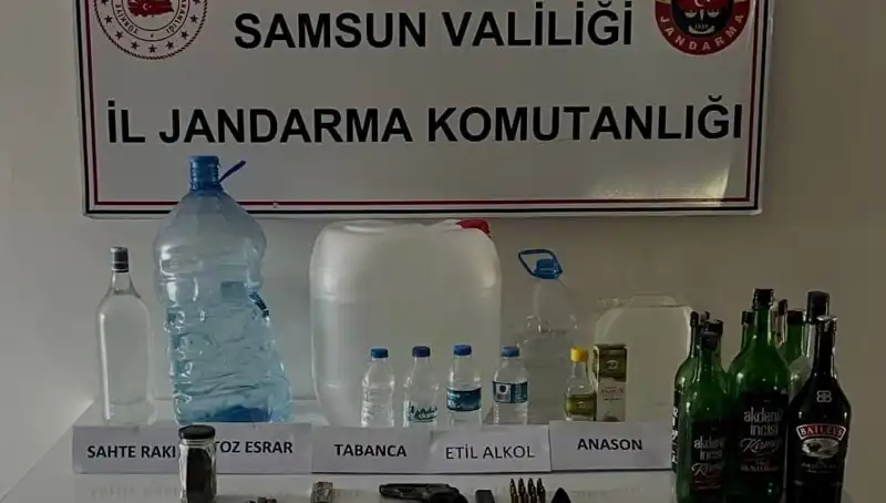 Samsun'da Gerçekleşen Sahte İçki Operasyonu: Büyük Miktar Ele Geçirildi
